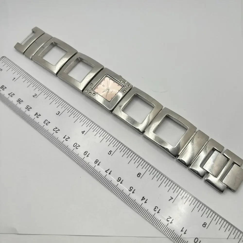 Silver & Pink Men's Watch